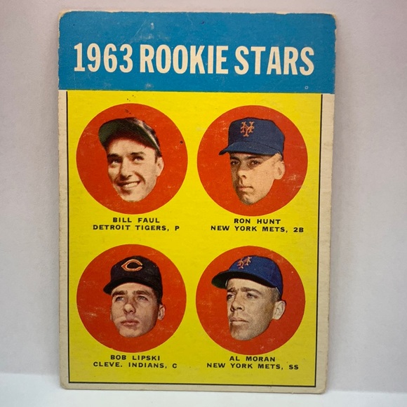 1963 Topps Rookie Stars Faul/Hunt/Lipski/Moran #558 (010) - Picture 1 of 6